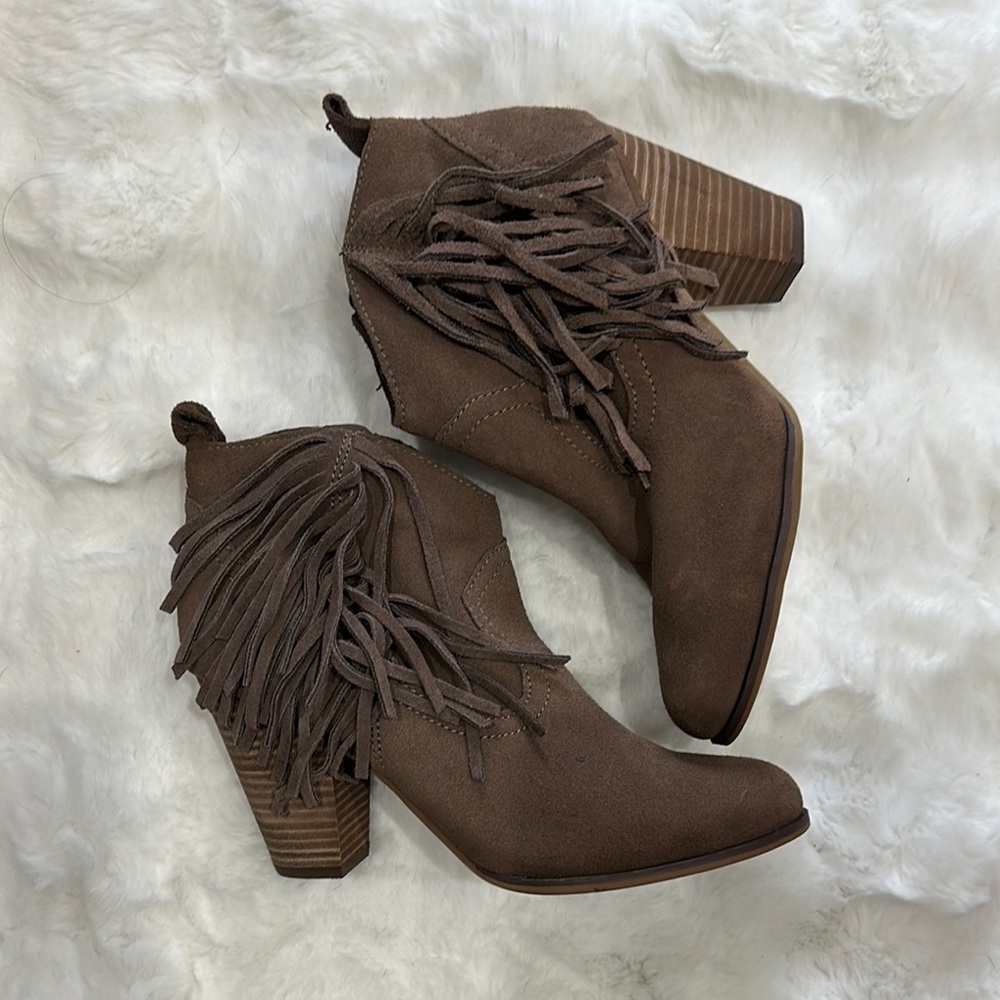 Fringe booties